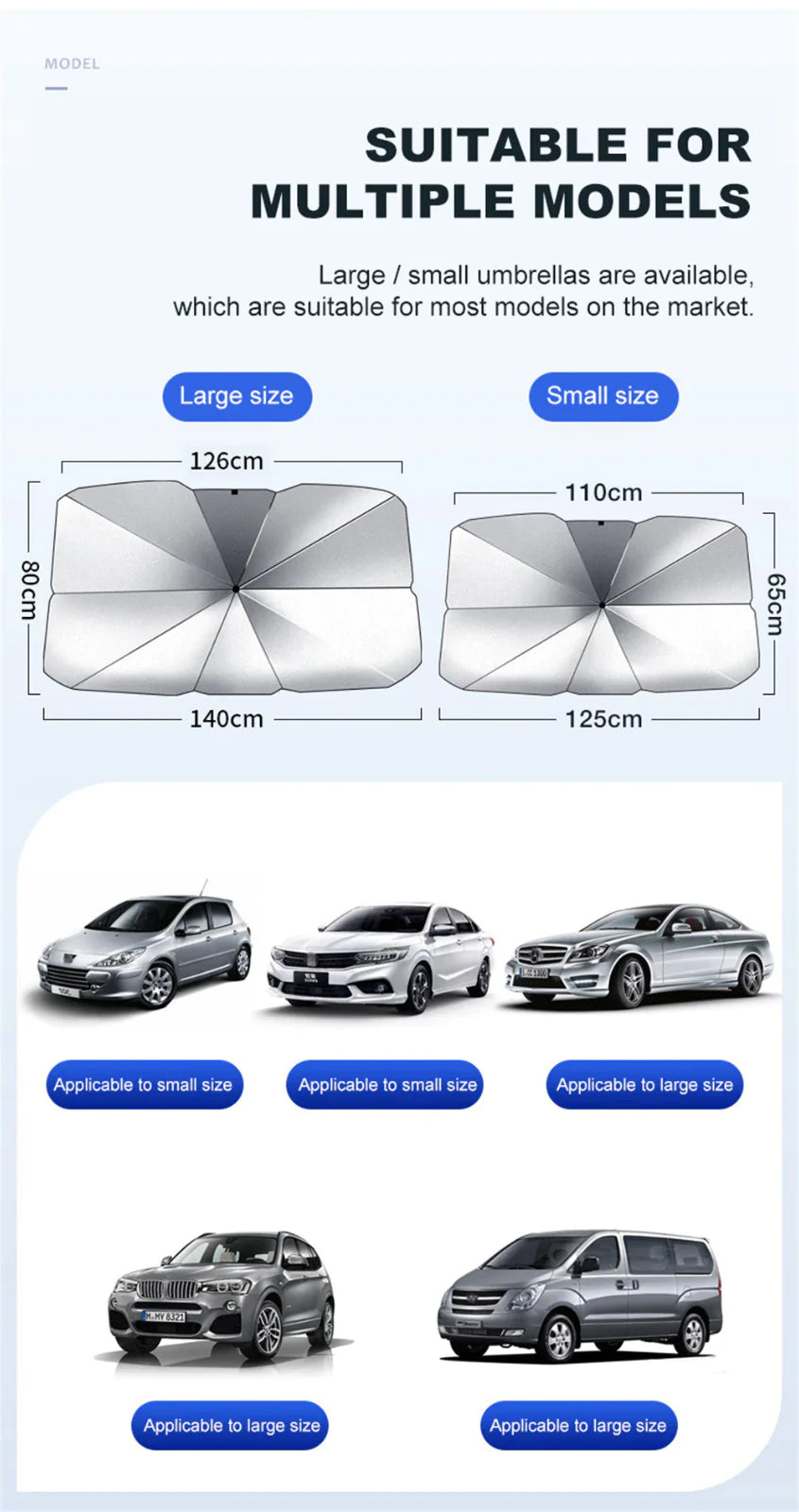 Car Windshield Sun Shade Foldable Umbrella