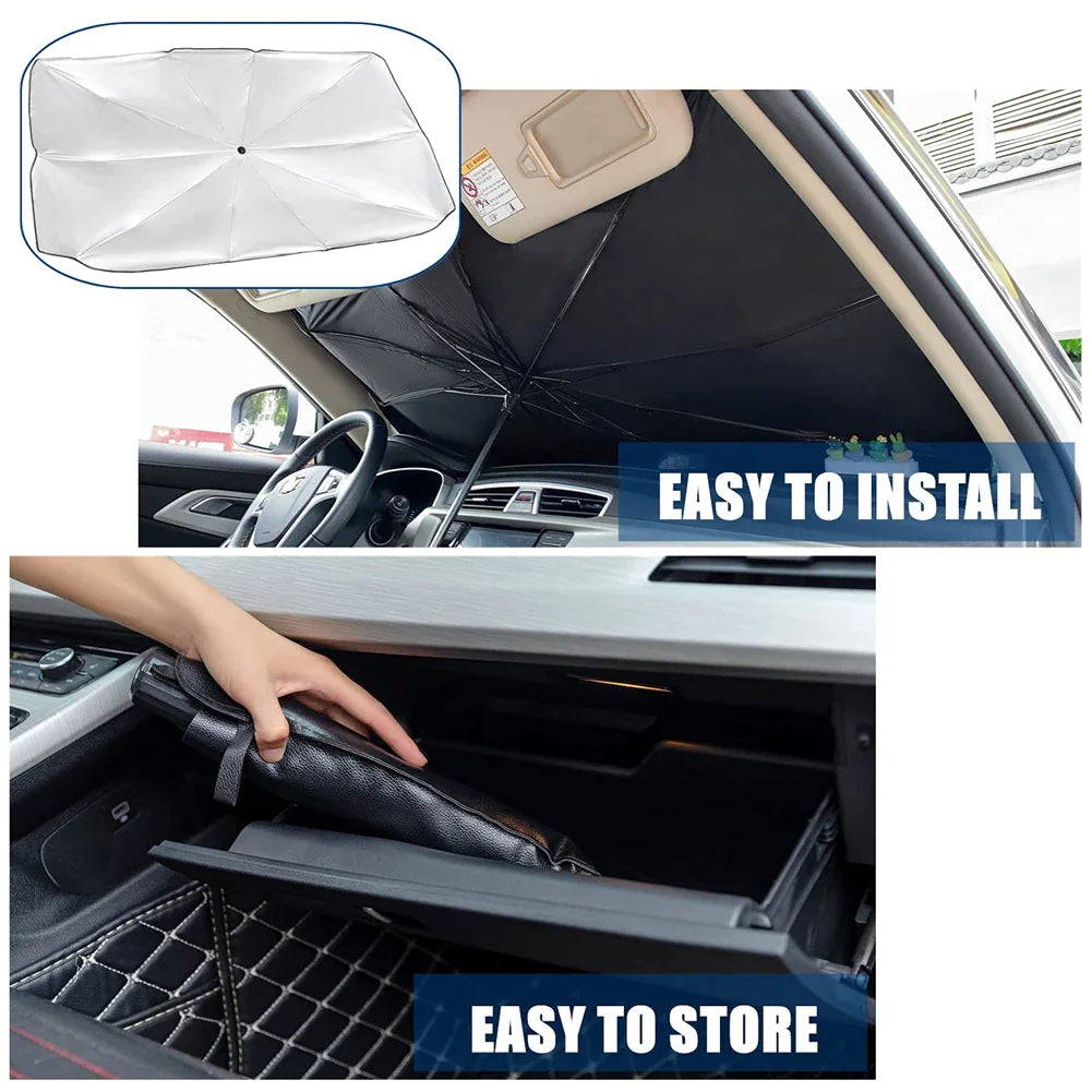Car Windshield Sun Shade Foldable Umbrella