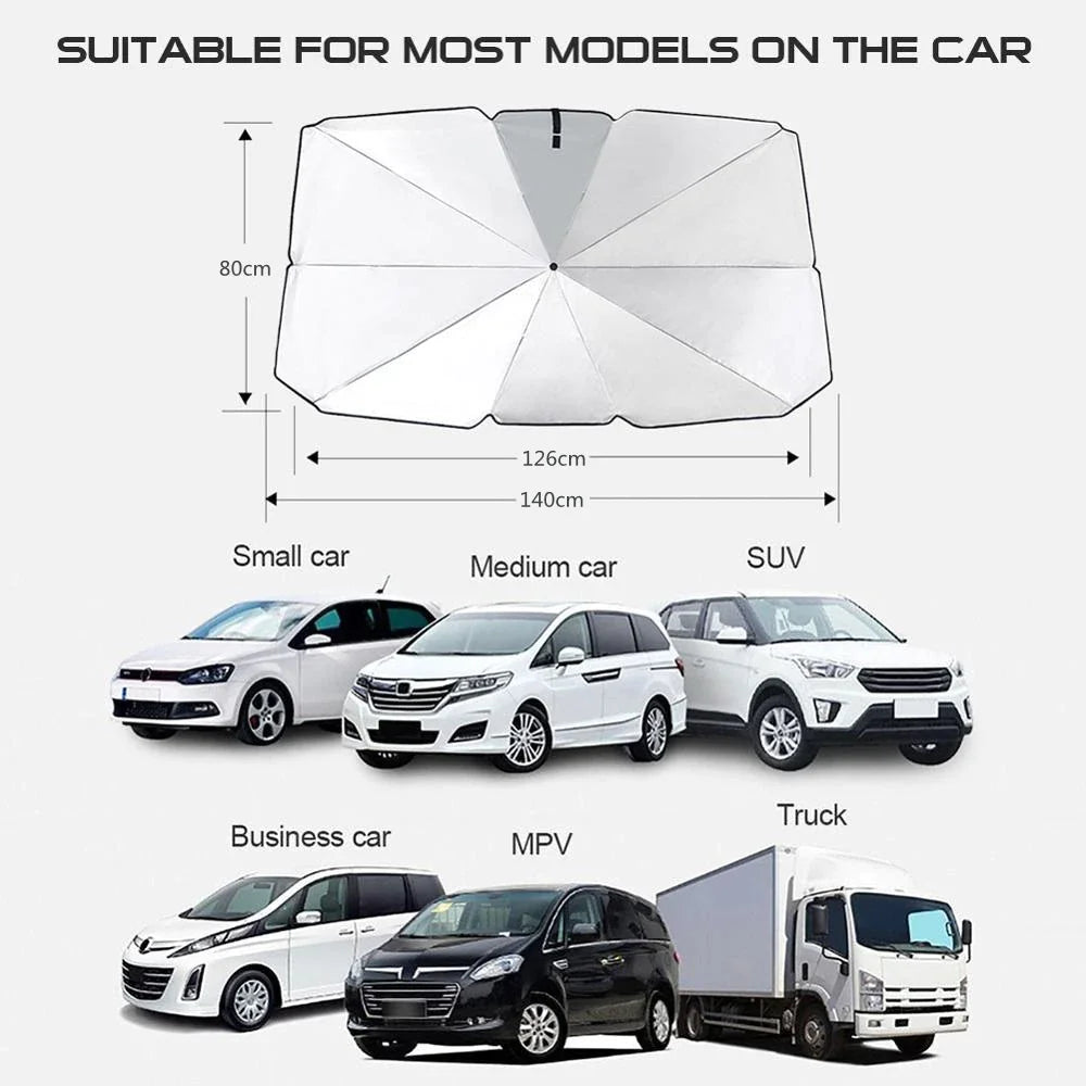 Car Windshield Sun Shade Foldable Umbrella