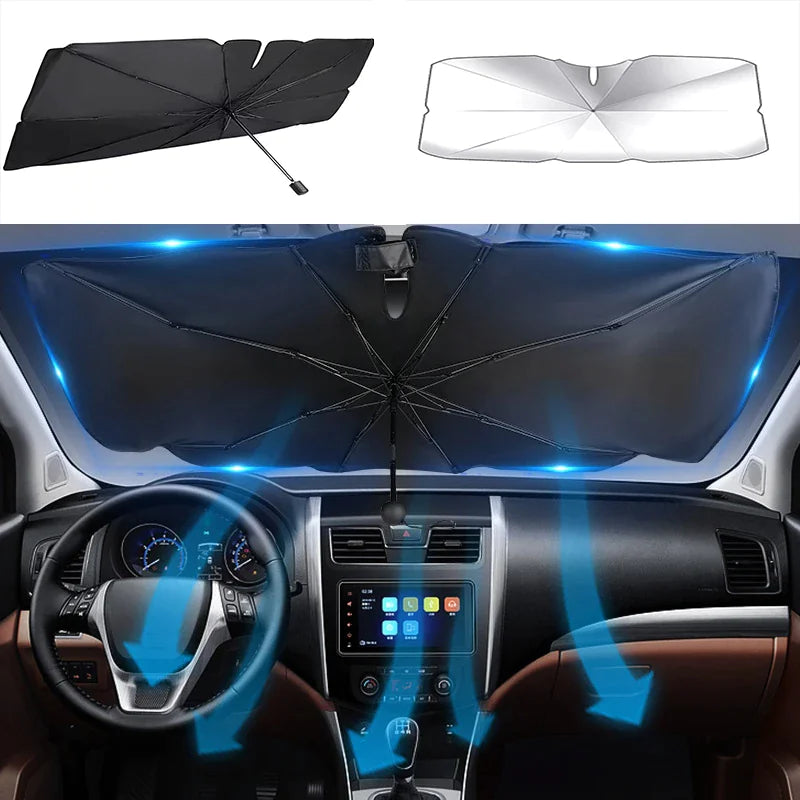 Car Windshield Sun Shade Foldable Umbrella